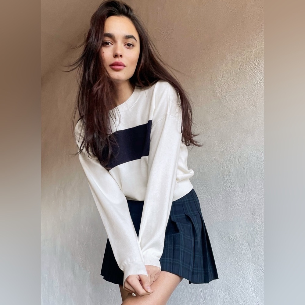 Aritzia Sunday Best Dash Sweater Merino Cotton Blend Size S